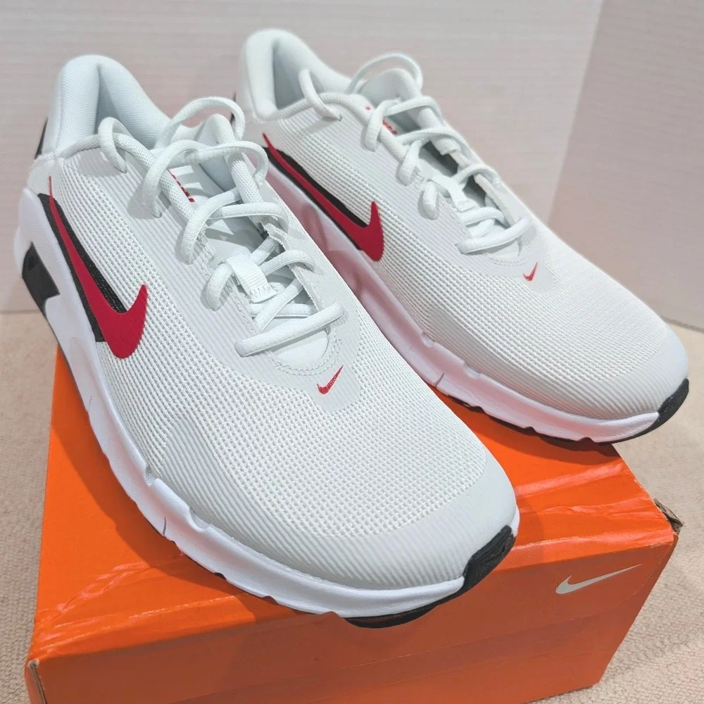Nike Flex Train Mens 9.5 Off White University Red HV9972-104 Sneakers